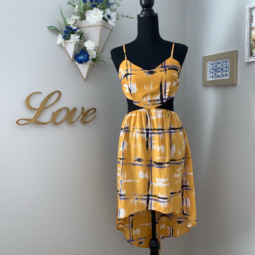 High low side cutout dress. New.
